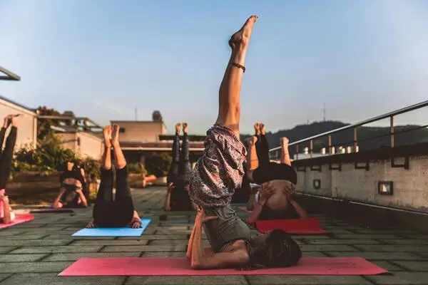 people doing yoga for back pain
