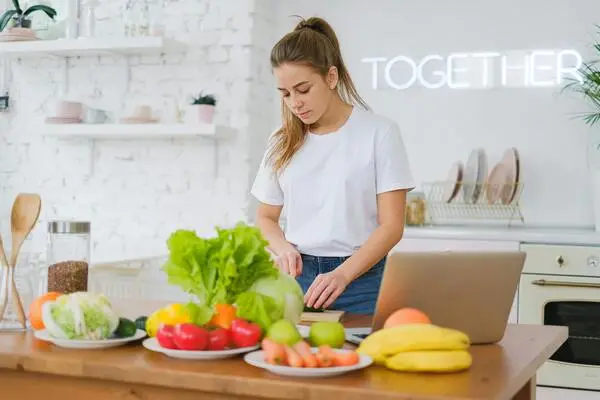daughter cooking food