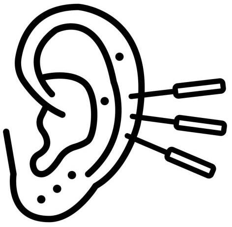 Non-surgical ear pinning concept, Ear Correction or EarFold Creation vector line icon design, beauty and personal care symbol, cosmetic dermatology sign, body aesthetics stock illustration